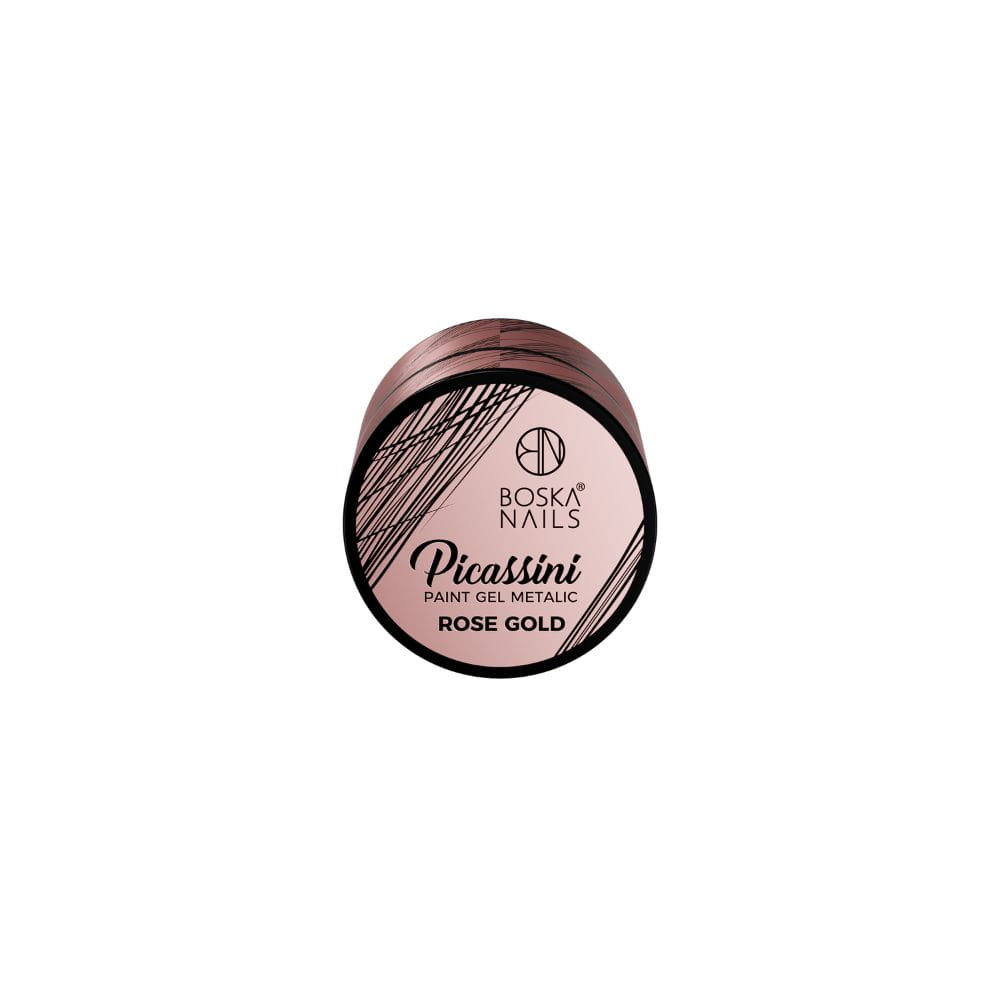Boska Nails Żel Do Zdobień Picassini Metalic Paint Gel Rose Gold 5ml