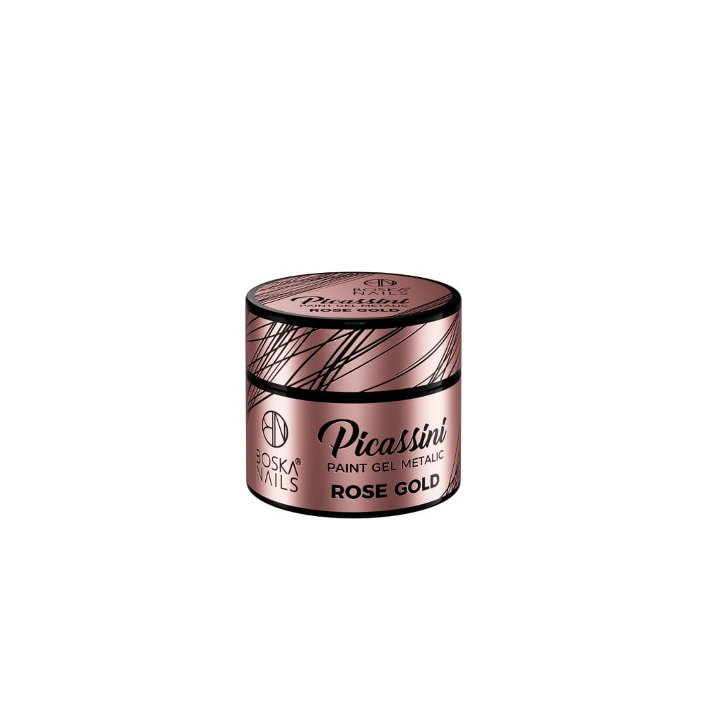 Boska Nails Żel Do Zdobień Picassini Metalic Paint Gel Rose Gold 5ml