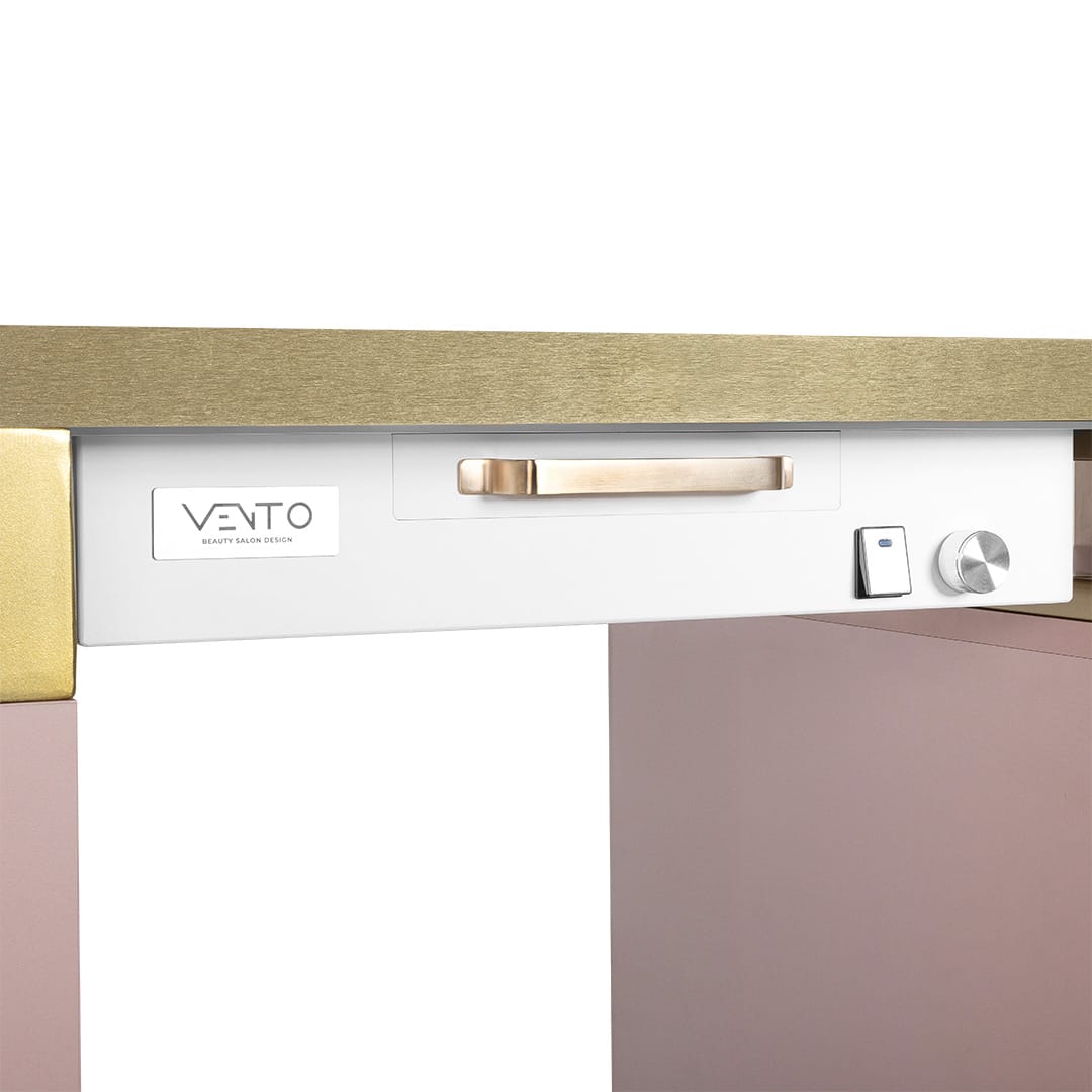 Vento Beauty Biurko Kosmetyczne Lusso Rosa Z Pochłaniaczem Pyłu Vento Pro Plus