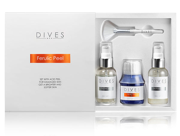 Dives Zestaw Ferulic Peel Profesjonalny Peeling Chemiczny Na Bazie Kwasu Ferulowego I Kompleksu Antyoksydantów