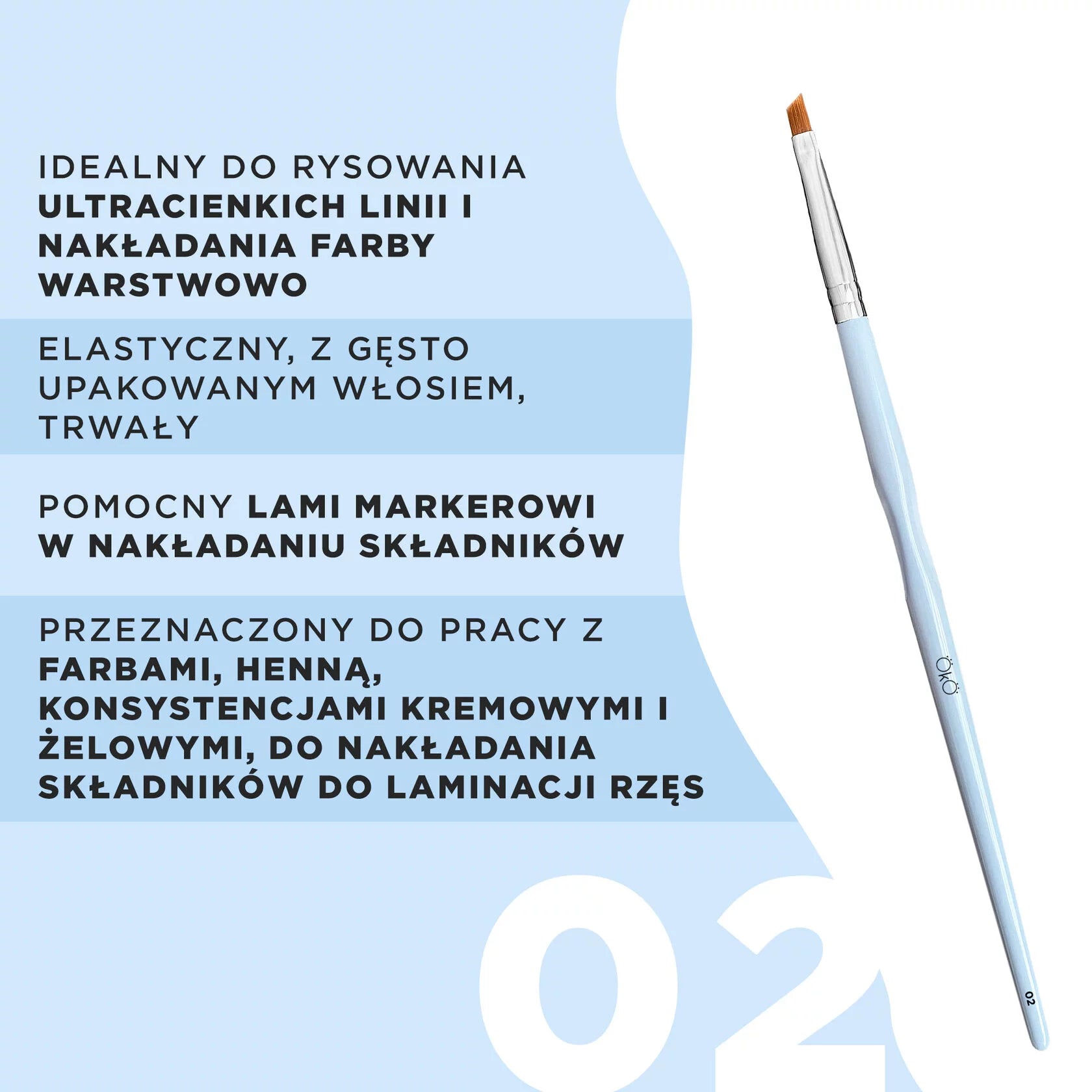OKO Pędzelek Mini Skośny OKO #2
