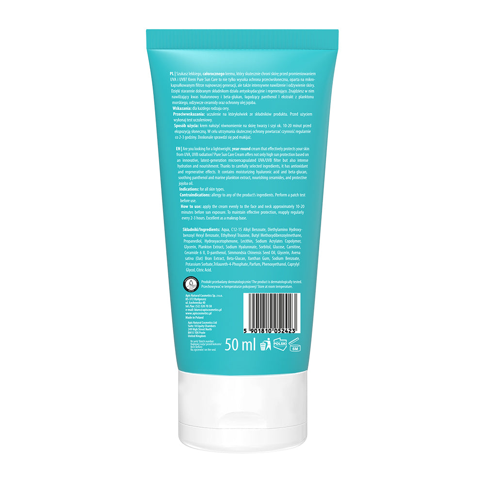 Apis Pure Sun Care Krem Do Twarzy SPF 50 - 50 Ml