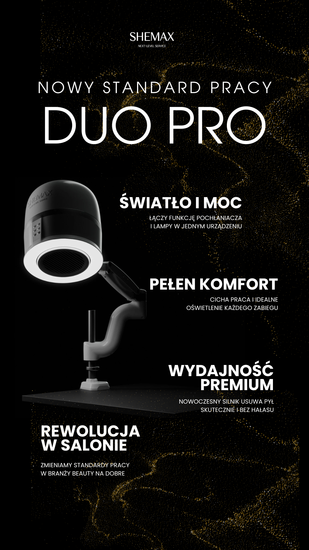 Shemax Duo Pro – Pochłaniacz Z Lampą Pierścieniową Do Manicure I Pedicure