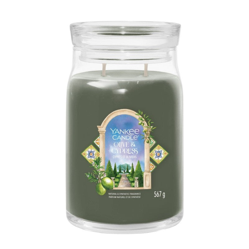 Yankee Candle Świeca Zapachowa Słoik Duży Olive & Cypress