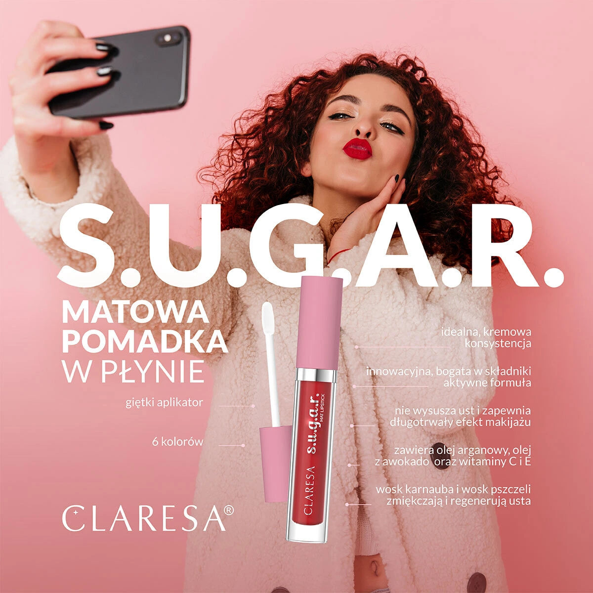 Claresa Pomadka Mat W Płynie S.U.G.A.R 04 V.I.P