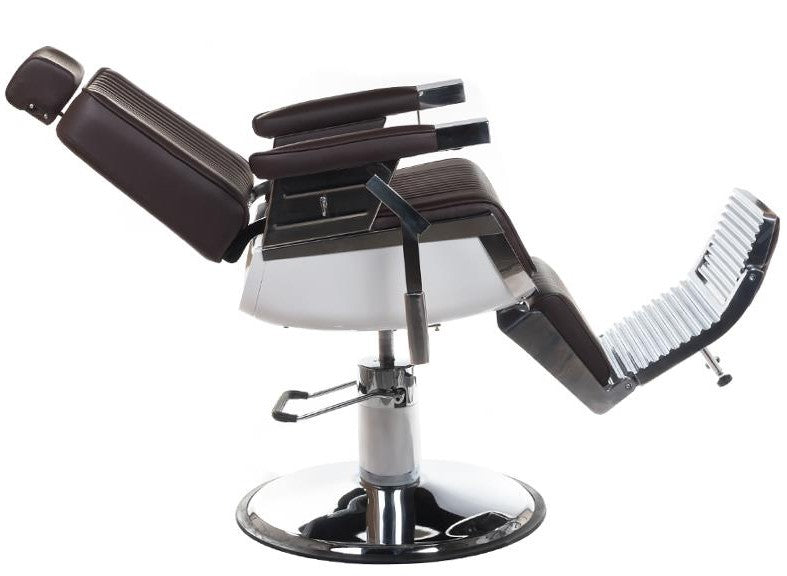 Fotel barberski LUMBER BH-31823 Brązowy