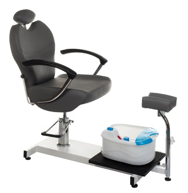 Fotel do pedicure z masażerem stóp BR-2301 szary