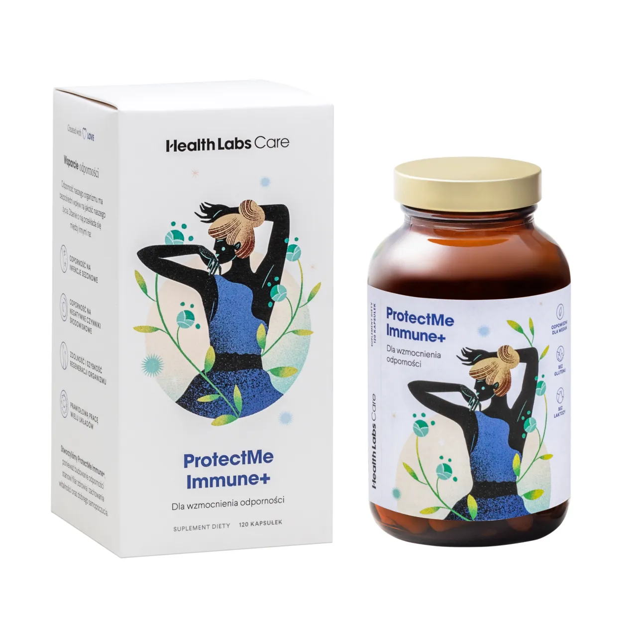 Health Labs Care ProtectMe Immune+ Zaawansowane Wsparcie Odporności Z Colostrum I Cynkiem 120 Kapsułek