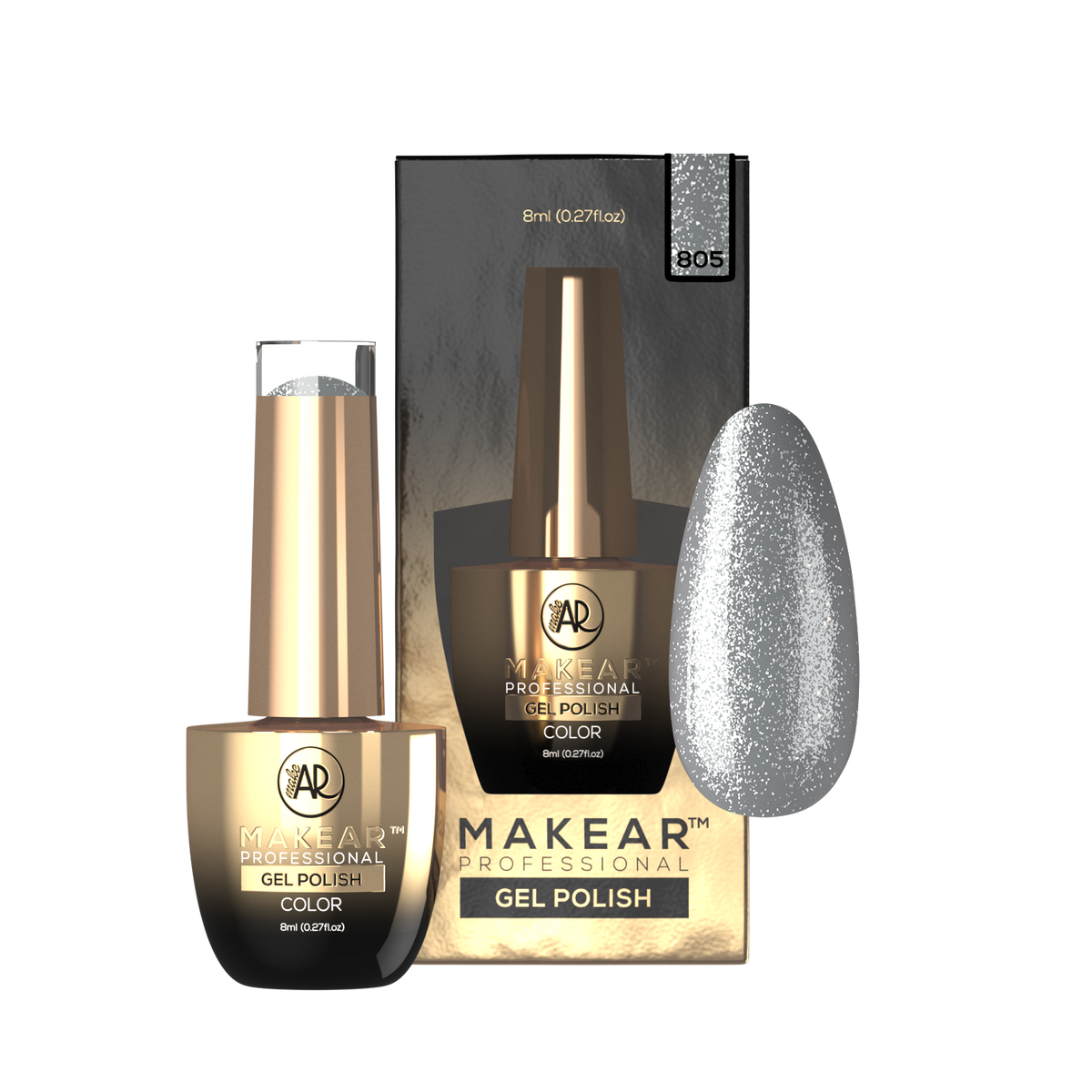 MAKEAR Makear Hybrid-Nagellack 805 Premium Glitter 8 ml — Inhaltsstoffe und Bewertung