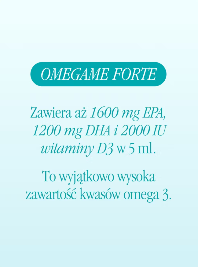 Health Labs Care OmegaMe FORTE Wysoko Skoncentrowane Kwasy Omega 3 DHA I EPA Z Ryb W Płynie 160 ml