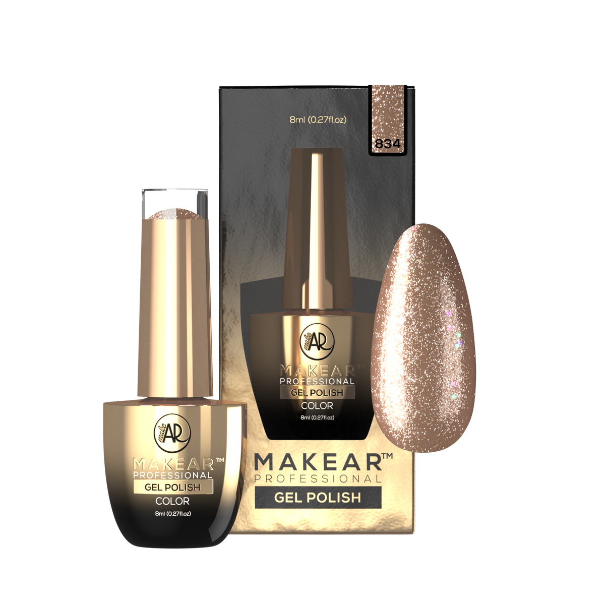 MAKEAR Makear Hybrid-Nagellack 834 Glitter 8 ml — Inhaltsstoffe und Bewertung