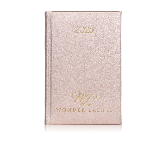 Wonder Lashes Kalendarz 2026 Dzienny - Różowe Złoto