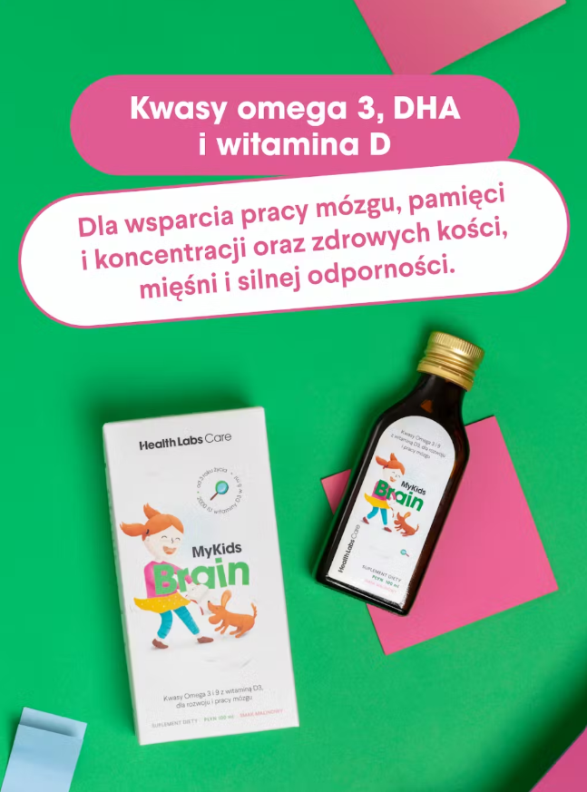 Health Labs Care MyKids Brain Kwasy Omega 3 I 9 Dla Dzieci Z Witaminą D 100ml