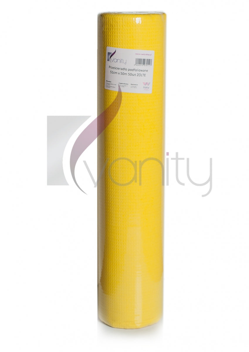 Prześcieradło Podfoliowane Żółte 51×50 cm 80 szt., rolka
