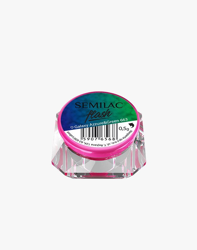 Semilac Flash Galaxy Azzure&amp;Green 663