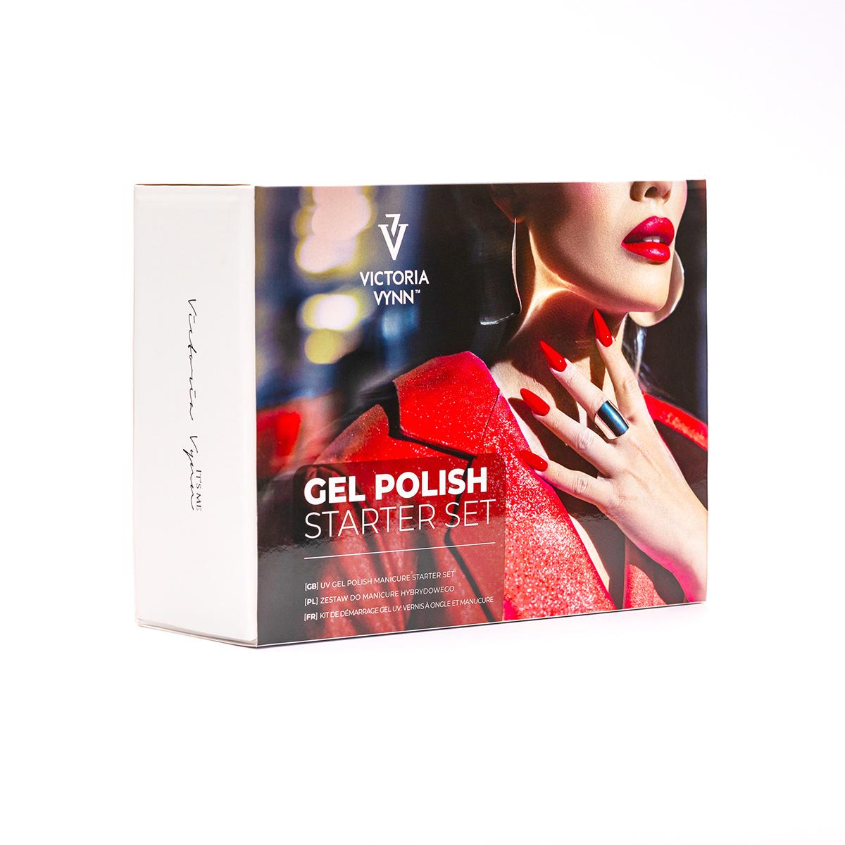 Victoria Vynn Gel Polish Starter Kit Zestaw Do Manicure Hybrydowego - Lakier, Baza, Top, Nail Prep, Tape Bond, Patyczek, Pilnik, Blok Polerski, Lampa