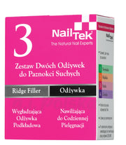 Nail Tek 3 Zestaw Dwóch Odżywek Do Paznokci Suchych 2x15ml