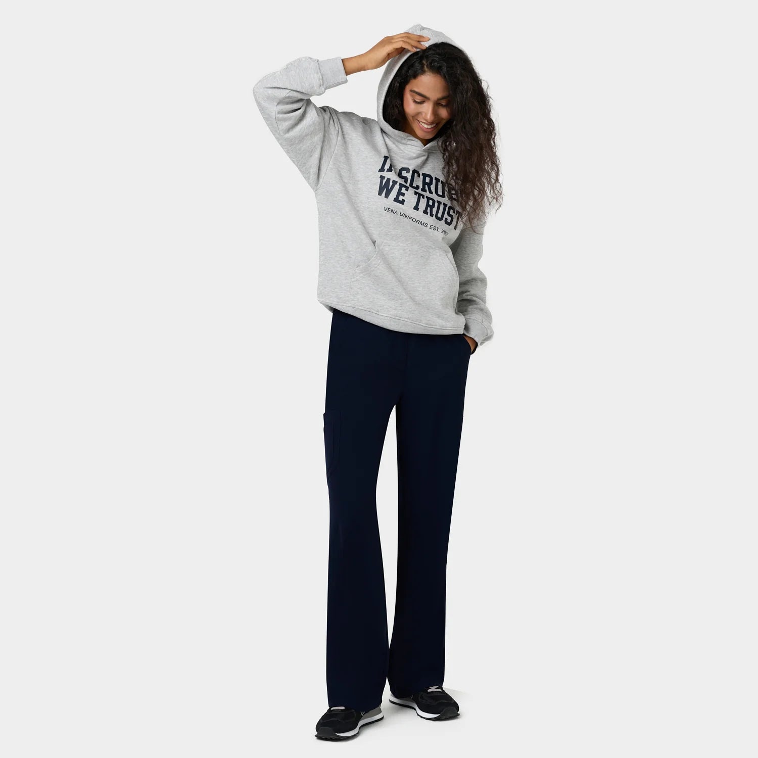 Vena Bluza Z Kapturem GRAY/NAVY
