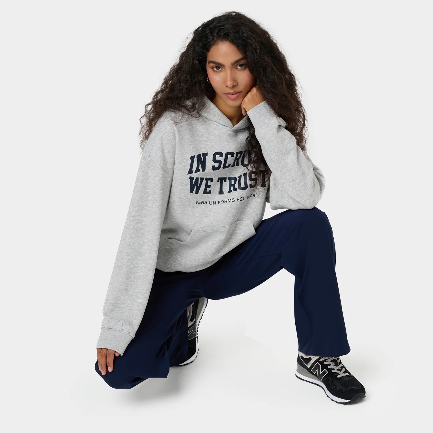 Vena Bluza Z Kapturem GRAY/NAVY