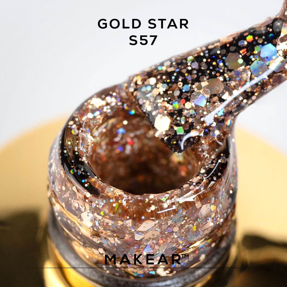 Makear Lakier Hybrydowy S57 Gold Star 8 ml