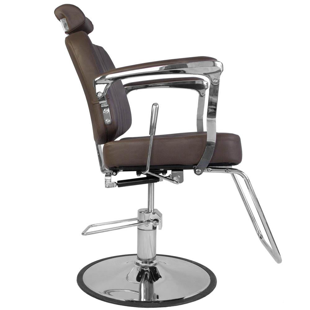 Fotel Barberski Bjorn Bh-3318 Brązowy Matowy