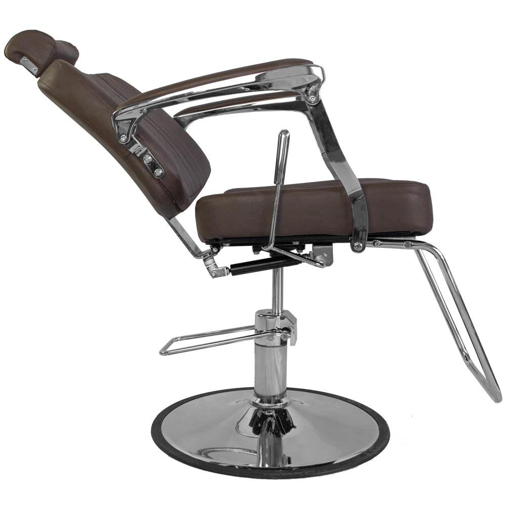 Fotel Barberski Bjorn Bh-3318 Brązowy Matowy