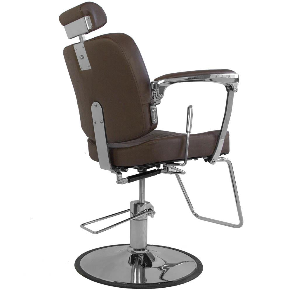 Fotel Barberski Bjorn Bh-3318 Brązowy Matowy