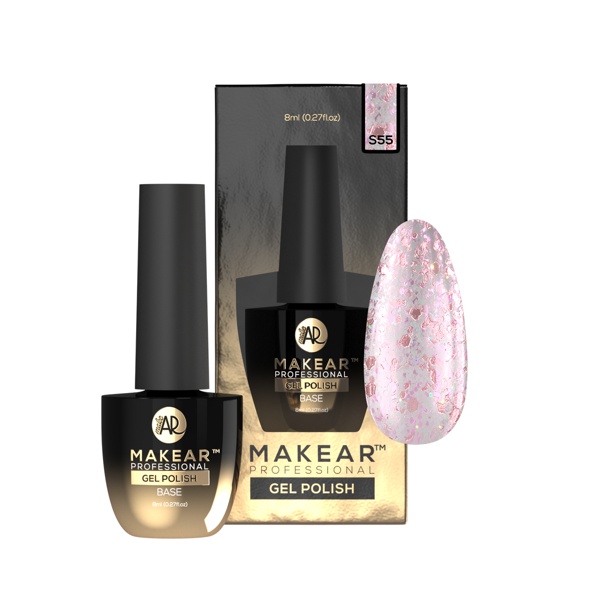 MAKEAR Makear Hybrid-Nagellack S55 Pink Aurora 8 ml — Inhaltsstoffe und Bewertung