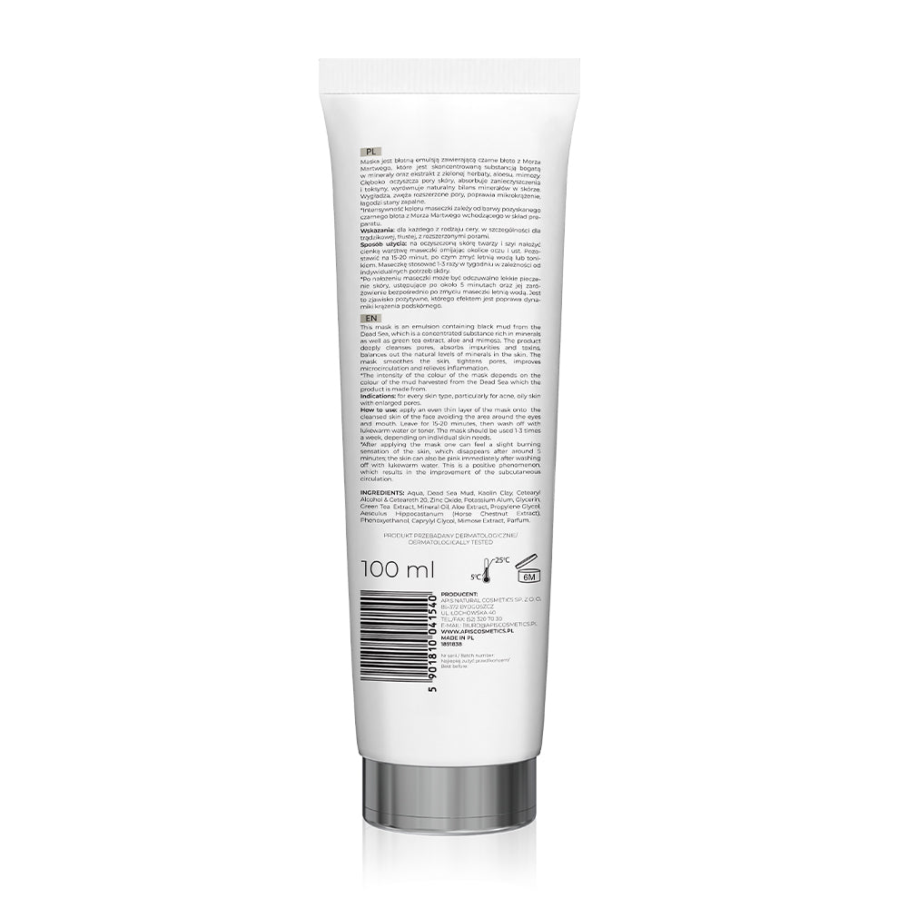 Apis Inspiration Oczyszczająco-Wygładzająca Maseczka Błotna Do Twarzy Z Minerałami Z Morza Martwego / 100 Ml