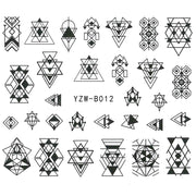Naklejki Wodne Do Paznokci Geometryczne YZW-B012