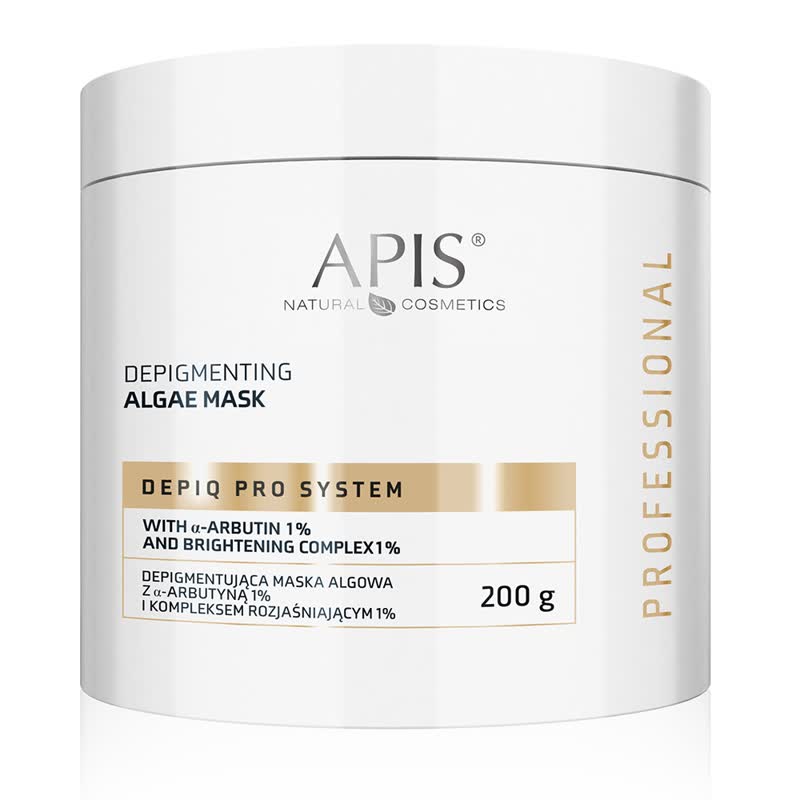 APIS Professional Apis Depiq Pro System Depigmentująca Maska Algowa Z Α-Arbutyną 1% I Kompleksem Rozjaśniającym 1%/ 200 G
