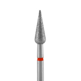 Frez diamentowy grusza ostra czerwona EXPERT średnica 4 mm / część robocza 12mm