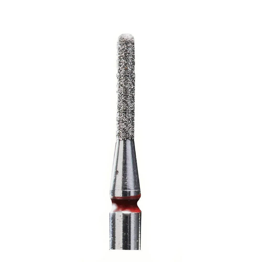 Staleks Frez Diamentowy Zaokrąglony Walec Czerwony 1,4/8mm 6szt