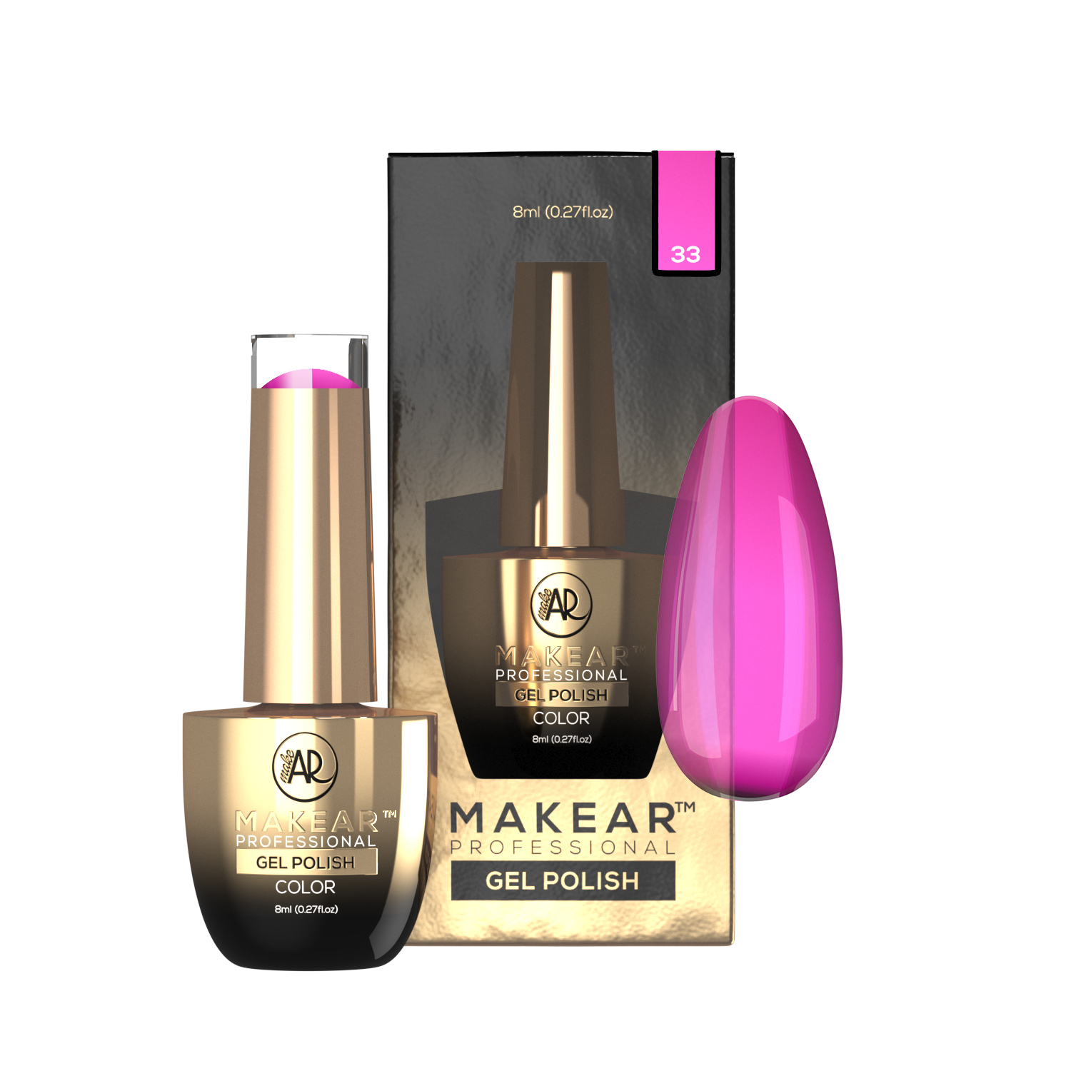 Makear Lakier Hybrydowy 33 Flirt Alert 8ml