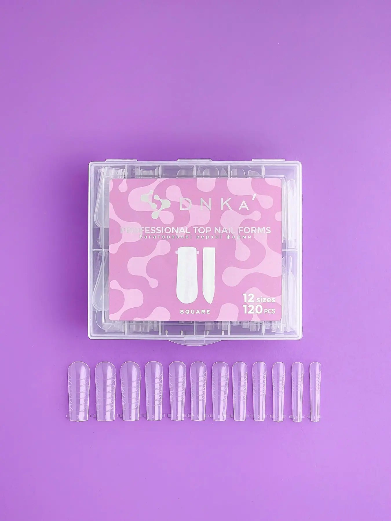 DNKa Formy Górne Top Nail Forms Square 120 Sztuk