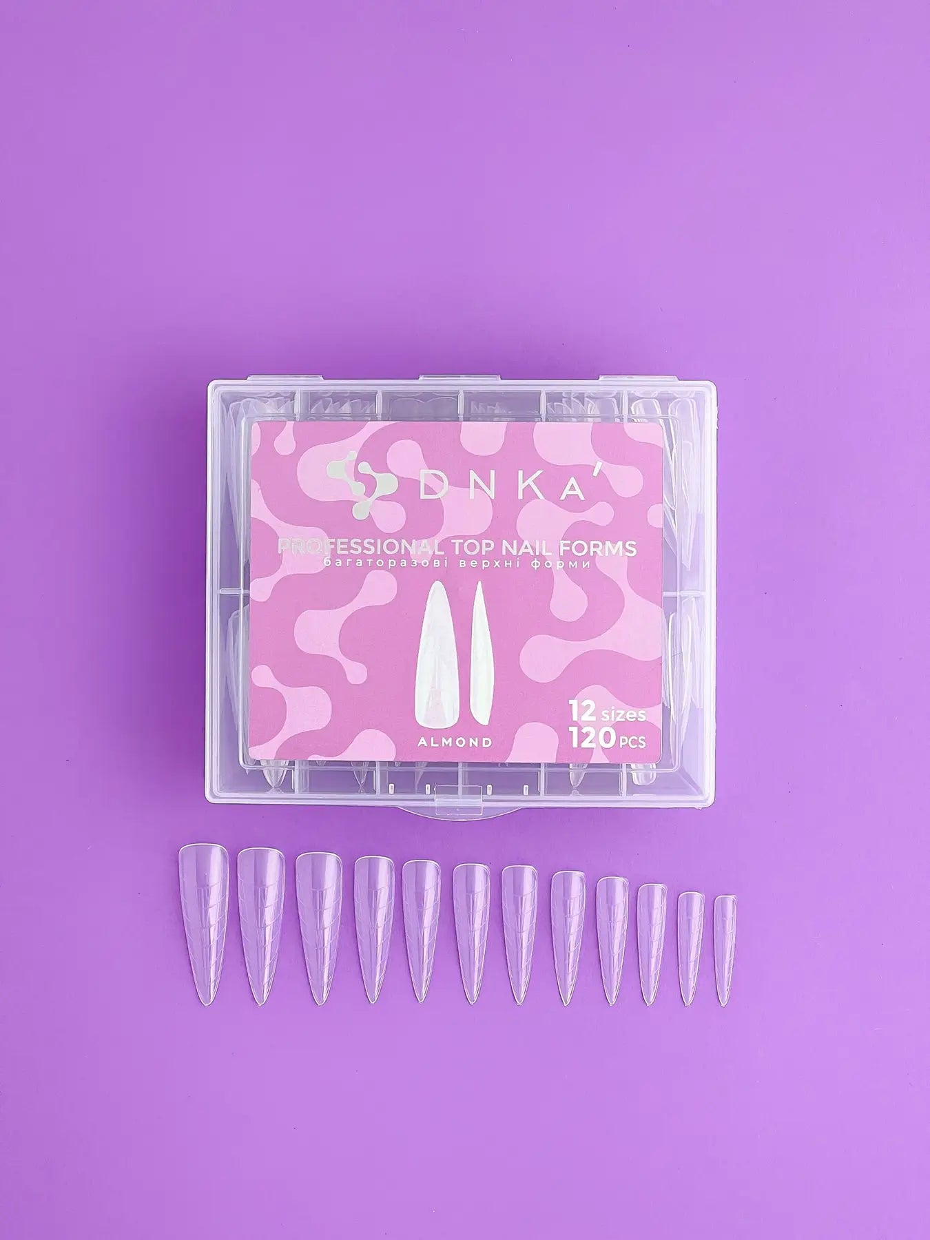 DNKa Formy Górne Top Nail Forms Almond 120 Sztuk