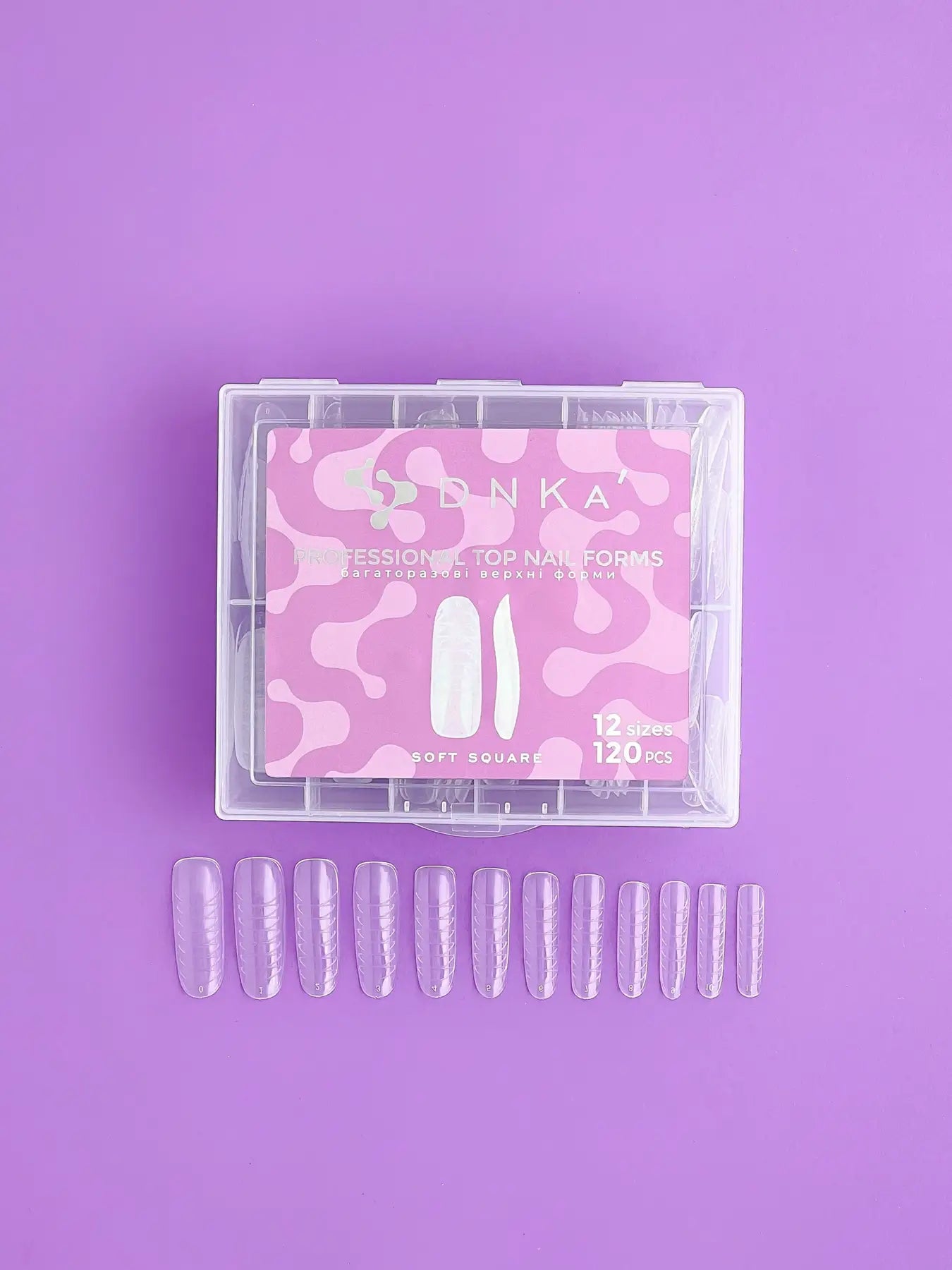 DNKa Formy Górne Top Nail Forms Soft Square 120 Sztuk