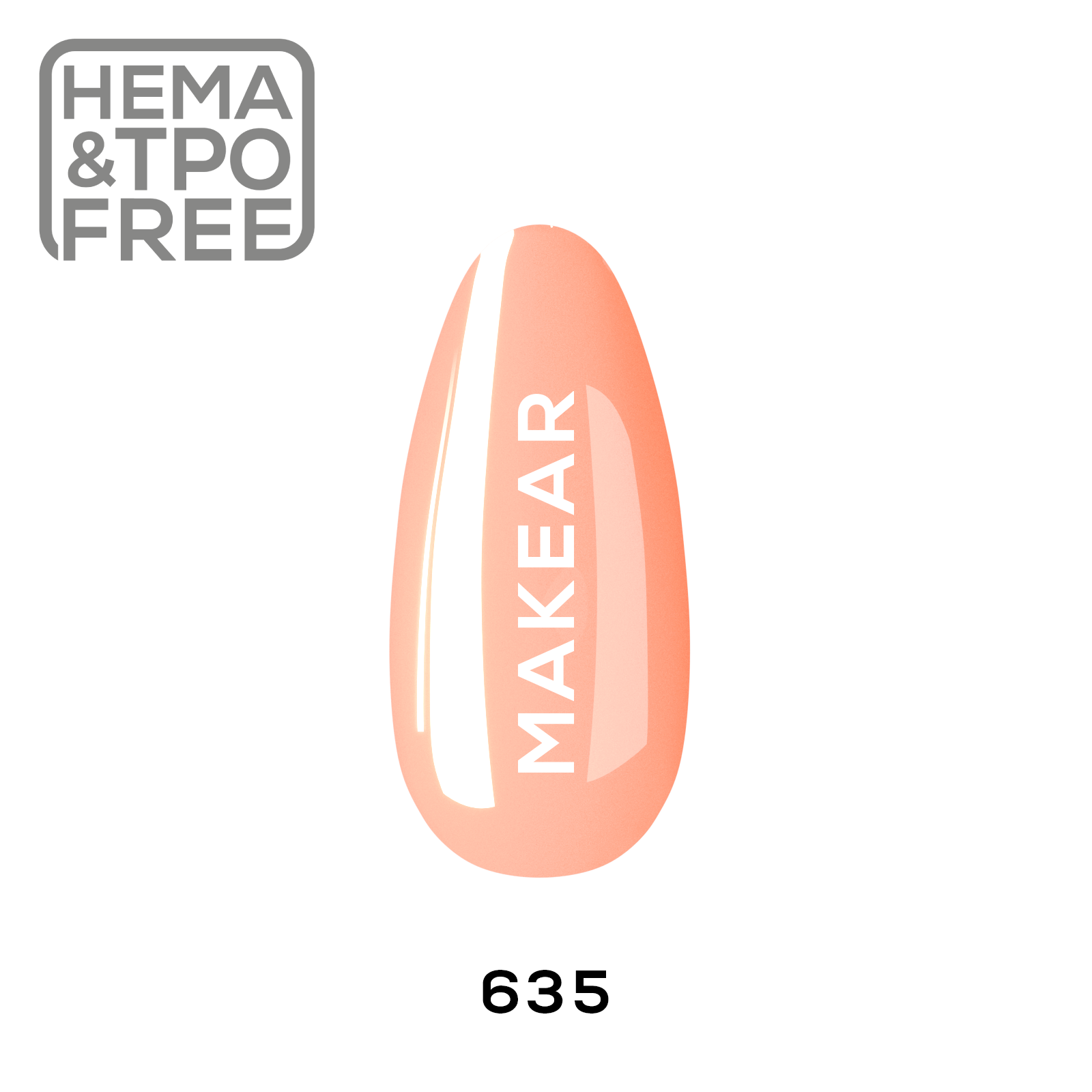 Makear Lakier Hybrydowy 635 Regular 8Ml