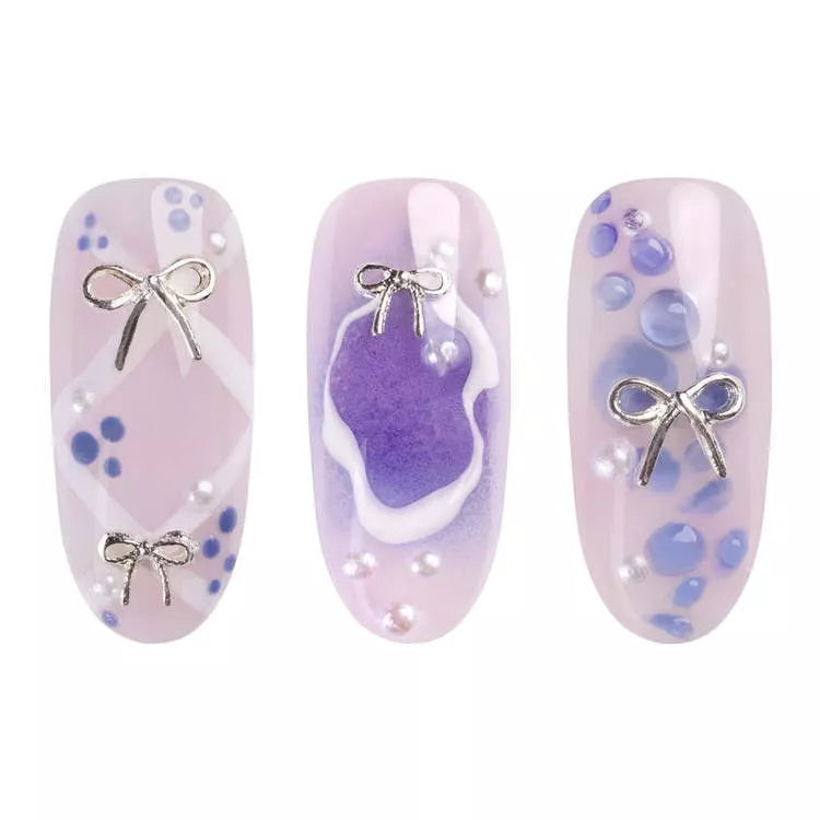 NeoNail Ozdoba 3D – Silver Bows