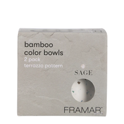 Framar Terrazzo Bamboo Bowls Miski Bambusowe 2 Szt. Neutralna Szałwia - Edycja Limitowana