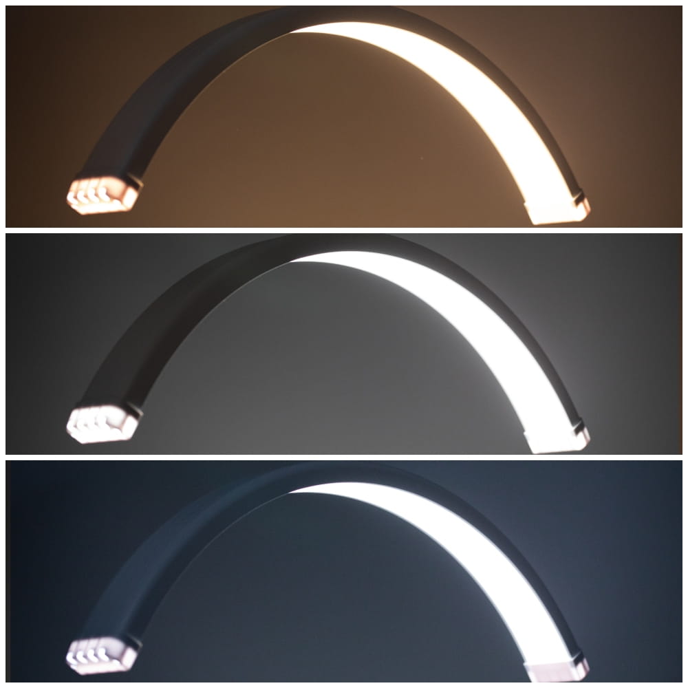 Lampa Kosmetyczna LED Łuk 45W Podłogowa Bezcieniowa Biała HQ-U28
