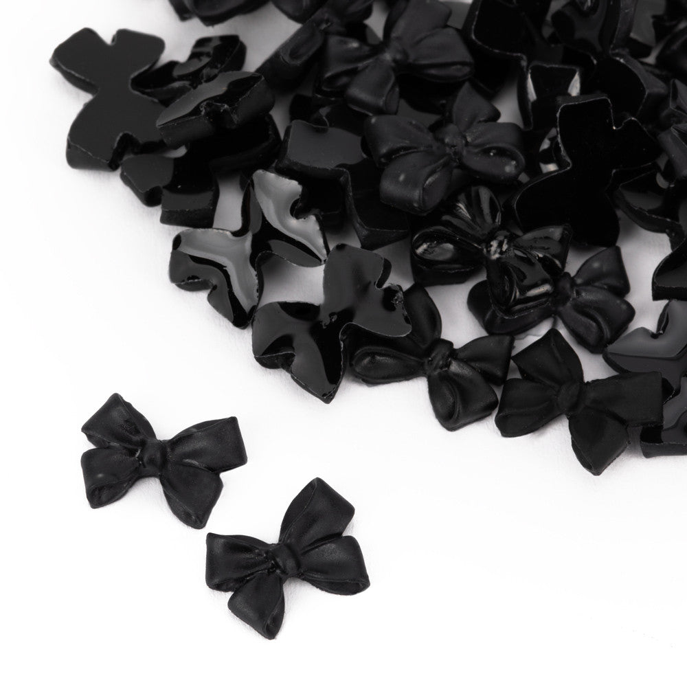 Molly Nails Ozdoby Do Paznokci Kokardki 3D Czarne 100 Szt