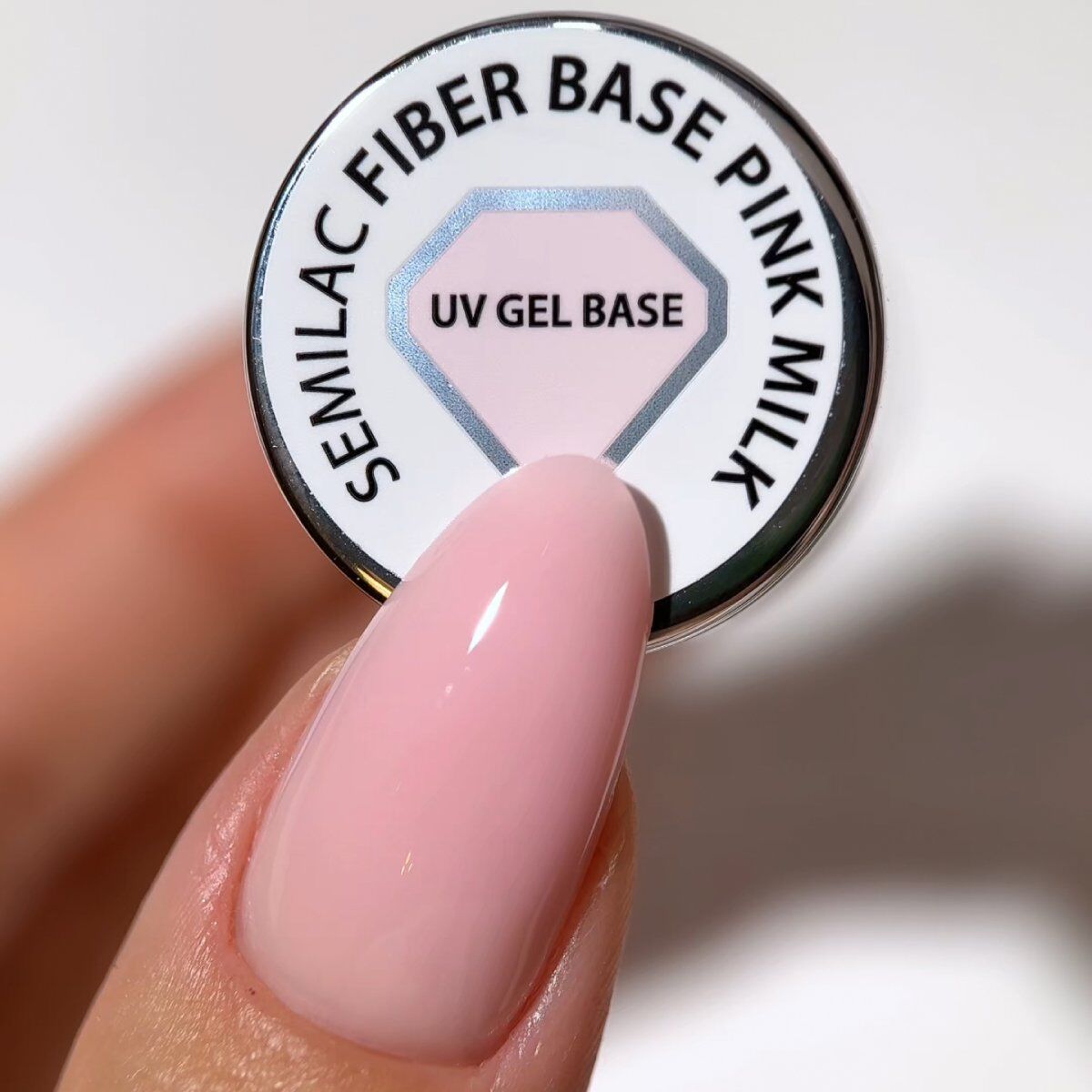 Semilac Baza Do Lakierów Hybrydowych Fiber Base Pink Milk 7 Ml