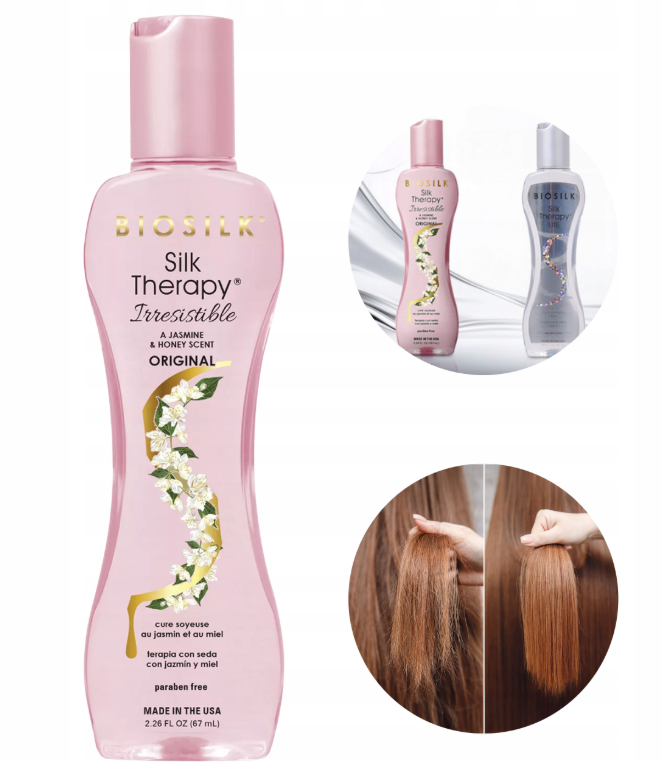 Bioelixire Biosilk Silk Therapy Irresistible Original Pielęgnacja Bez Spłukiwania Dla Ochrony I Blasku Włosów 167 Ml