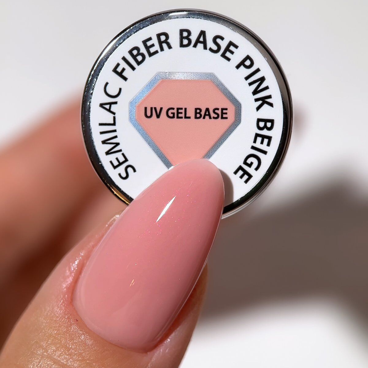 Semilac Baza Do Lakierów Hybrydowych Fiber Base Pink Beige 7 Ml