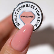 Semilac Baza Do Lakierów Hybrydowych Fiber Base Pink Beige 7 Ml