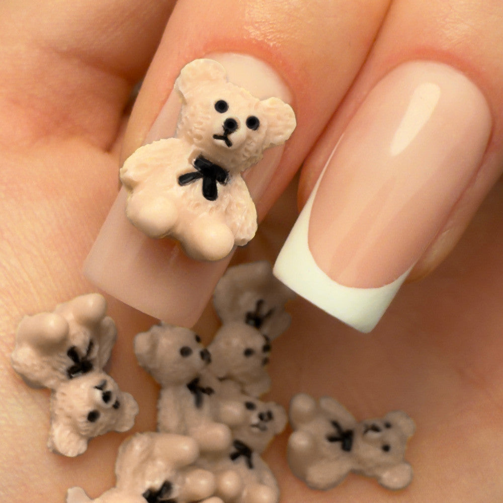 Molly Nails Ozdoby Do Paznokci Misie 3D Brązowe 20 Szt