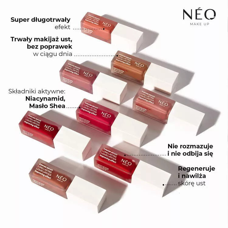 Neo Make Up Długotrwała Pomadka Do Ust W Płynie: 01 Never Ending Style