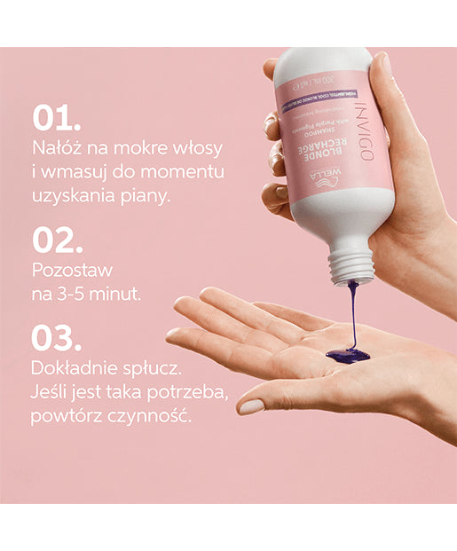Wella Invigo Recharge - Szampon Z Pigmentami Koloru Do Włosów W Kolorze Zimnego Blondu 300 Ml