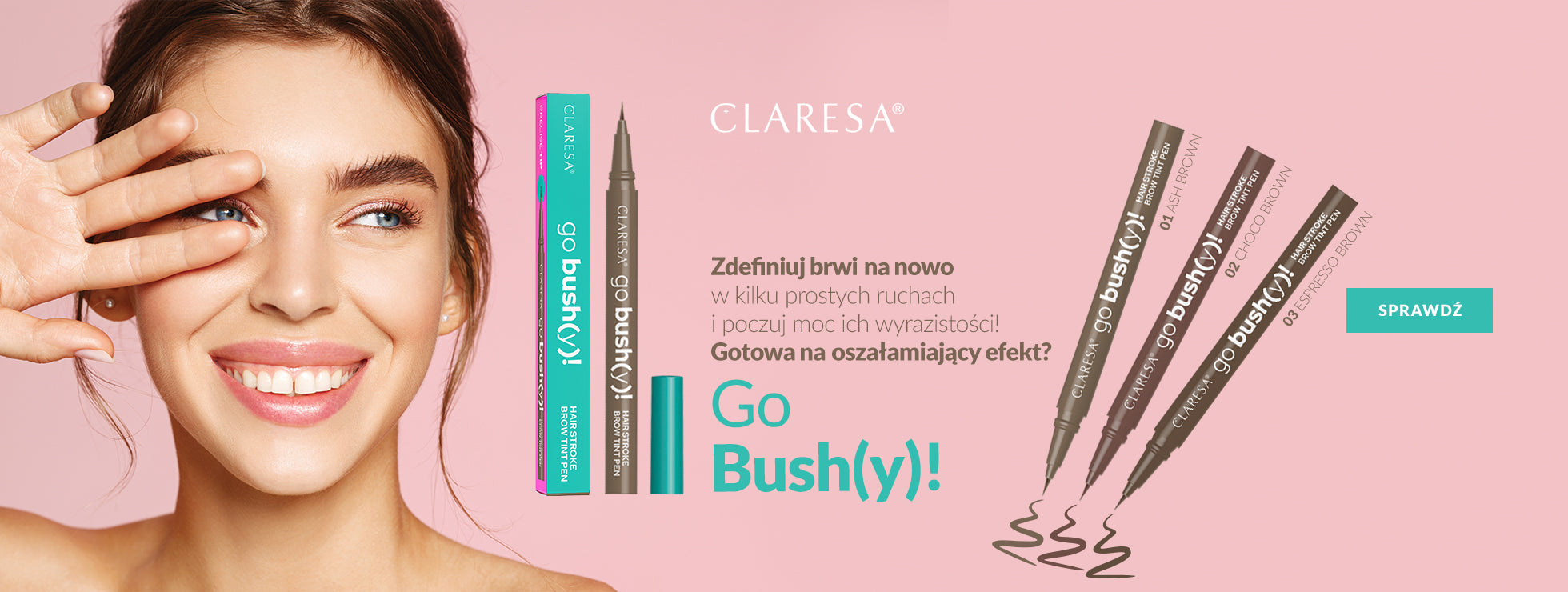 Claresa Pisak Do Brwi Go Bushy 03